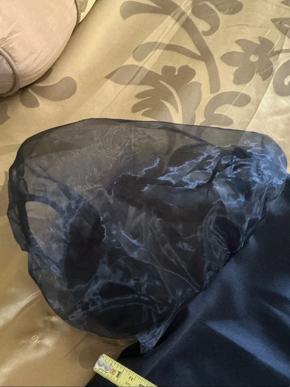 Kaktus Black Puff-Sleeve Sheer Top